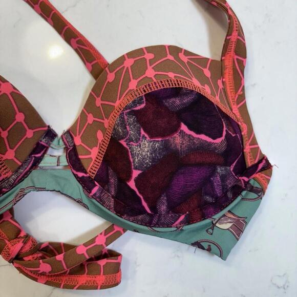 Maaji Turquoise, Magenta, Pink Bathing Suit Size Small - EUC - Picture 3 of 5
